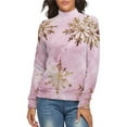 thumbnail image 1 of Snow Flake Christmas Women's Turtleneck Sweater Long Sleeve Ribbed Fitted Turtle Neck Casual Fall Winter Collection Top M, 1 of 4