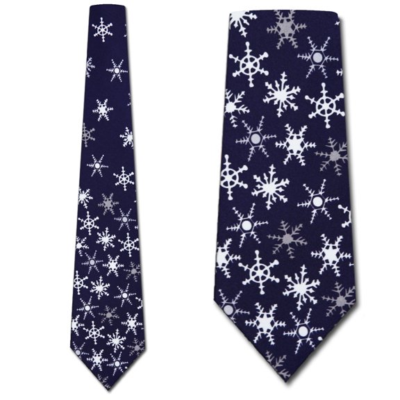 Snow Flakes Necktie Mens Tie
