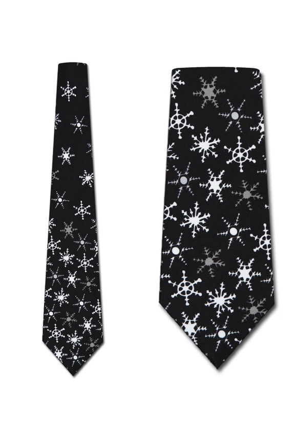 Snow Flakes Necktie Mens Tie