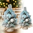 thumbnail image 1 of Snow Flocked Mini Christmas Tree for Tabletop Decor, Pre-Decorated Artificial Xmas Tree with DIY Ornaments, Bows and Decor Balls, Small Festive Tree for Indoor Christmas Decoration and Xmas Gifts, 1 of 6