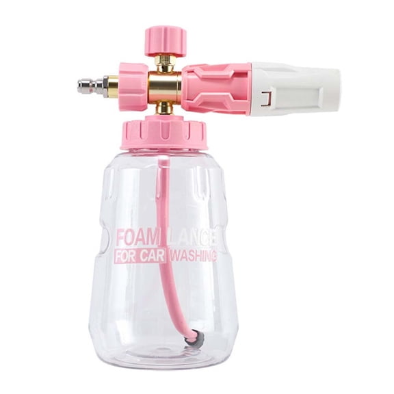 Snow Foam Lance for Car Wash, Adjustable Foam Generator with 360° Rotation and Concentration Knob, Fitment for Pressure Washer Cleaning, Multiple colors Available(Pink)