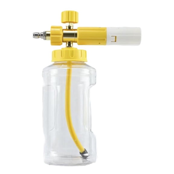 Snow Foam Lance,For Pressure Washer, 1L Foam Generator With 360° Adjustable Nozzle And Dilution Control, Car Cleaning Tool(yellow)