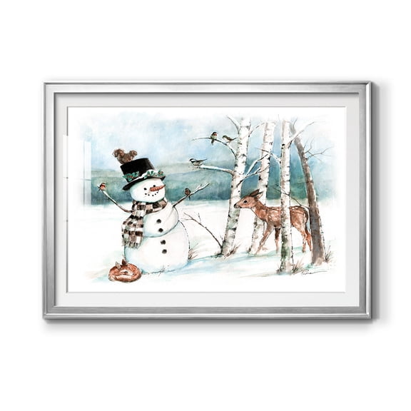 Snow Friends Premium Framed Print - Ready to Hang