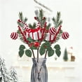 thumbnail image 1 of Snow Frosted Christmas Berries Pine Picks Artificial Red Berry Pine Branches Faux Pine Stem with Pine Cones for Xmas Tree Wreath DIY Craft Floral Arrangement Holiday Decor （A）, 1 of 6
