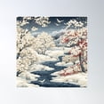 thumbnail image 1 of Snow Garden Whispers Serene Florals Poster Wall Art, Modern Wall Decor, 30x30 UNFRAMED, 1 of 3