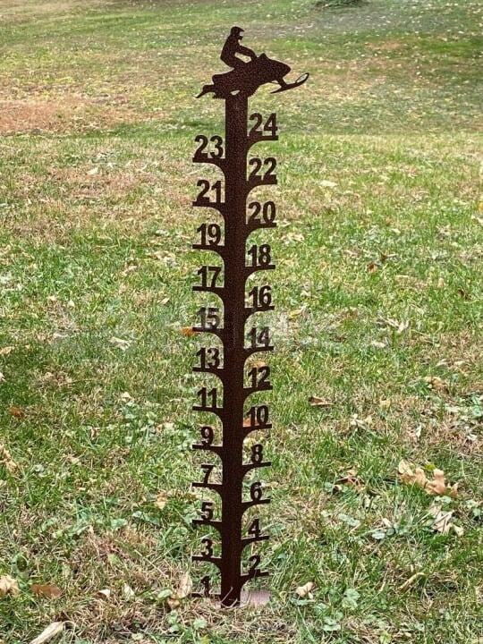 Snow Gauge,24 Inch Iron Art Snow Gauge,Handmade Gauge Snow Fall Meter ...