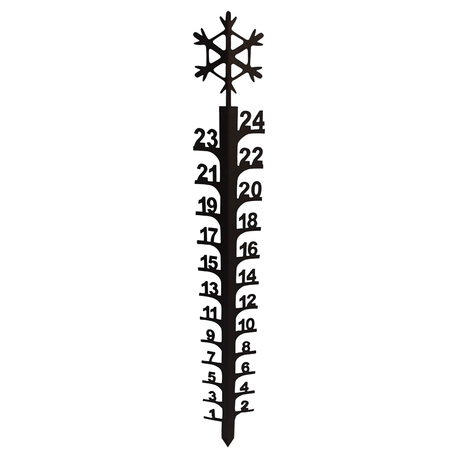 Snow Gauge 24 in Metal Snow Thickness Measuring Tool with Rain Measurement Scale and Self-Leveling Feet