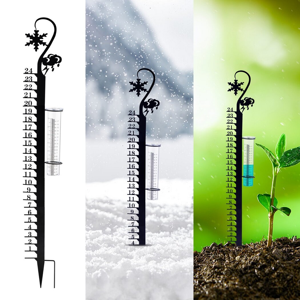 Snow Gauge Rain Gauge, Outdoor DualPurpose Gauge for Rain and Snow