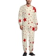thumbnail image 1 of Snow Gift Sock Christmas Pattern Men's Pajama Set Sleepwear Pjs Lightweight Long Sleeve Crewneck Shirts and Bottoms Soft Comfy Sleep Sets M, 1 of 5