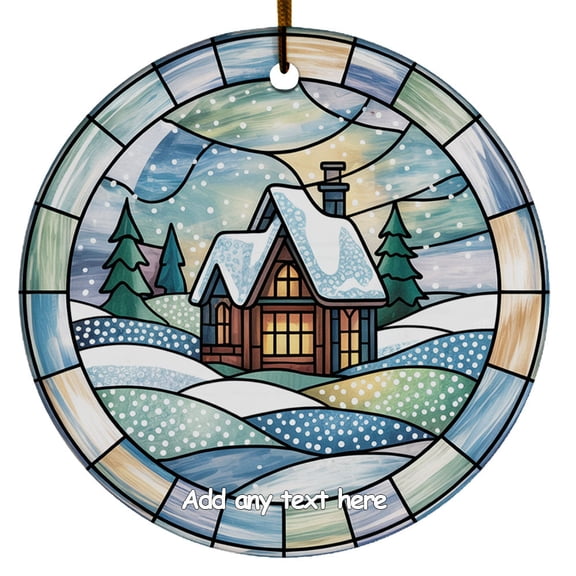 Snow Globe Ceramic Ornament  Custom Text Ornament to Hang on Christmas Tree, Gift for Family, Friends, Boy & Girl, Christmas 2025