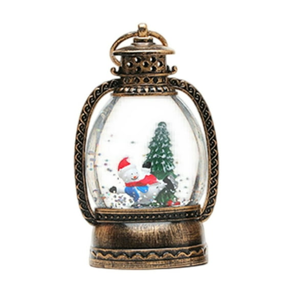 Snow Globe Lantern Christmas Decorations Indoor, Santa Claus Lighted Christmas Snow Globes Lantern with Glitter, Santa Claus Christmas Decorations for Home