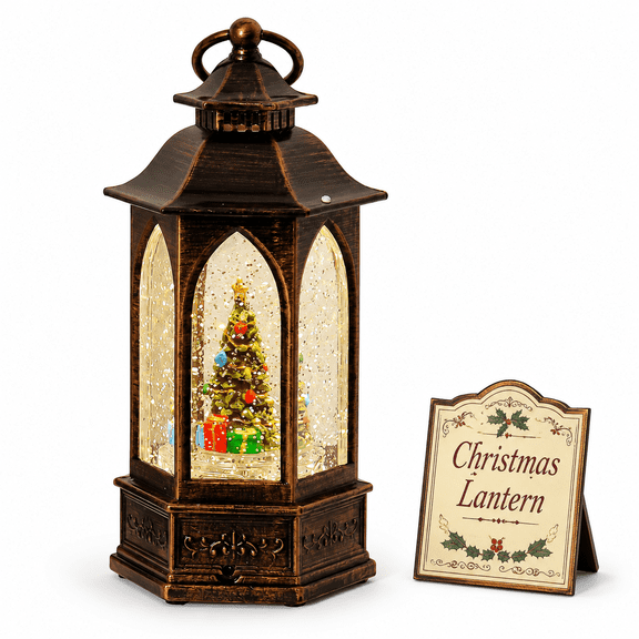 Snow Globe Christmas Lantern Glitter Lighted Pumpkin Tree Shaped Water Lanterns Angel Halloween Thanksgiving Snowglobe With USB Lined And Battery
