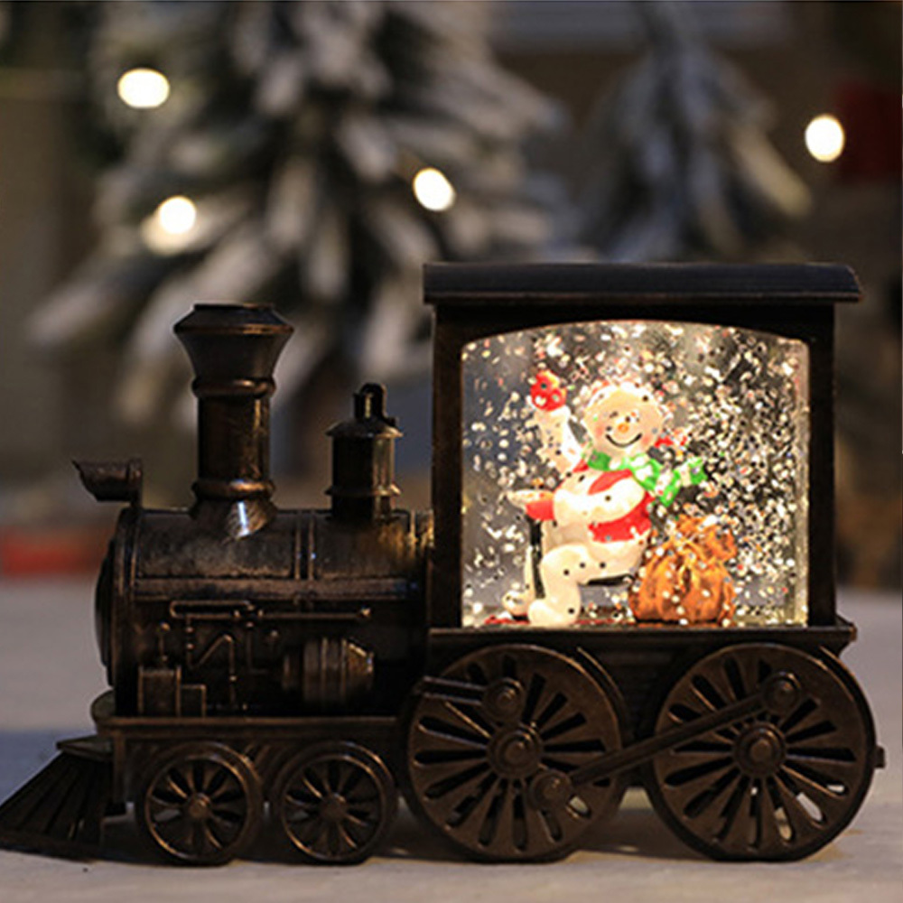 Snow Globe Lighted Christmas Decorations Santa Projection Lights and ...