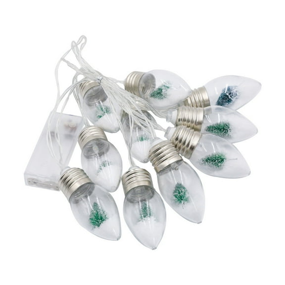 Snow Globe Lights 4.9Ft 10 LED Battery Operated Christmas Tree Lights