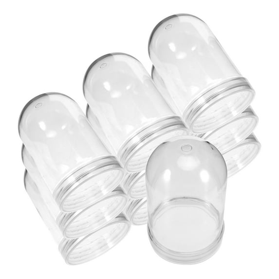 Homoyoyo 10Pcs Clear Plastic Ornaments Transparent Pet Snow Globe Making Craft Supplies