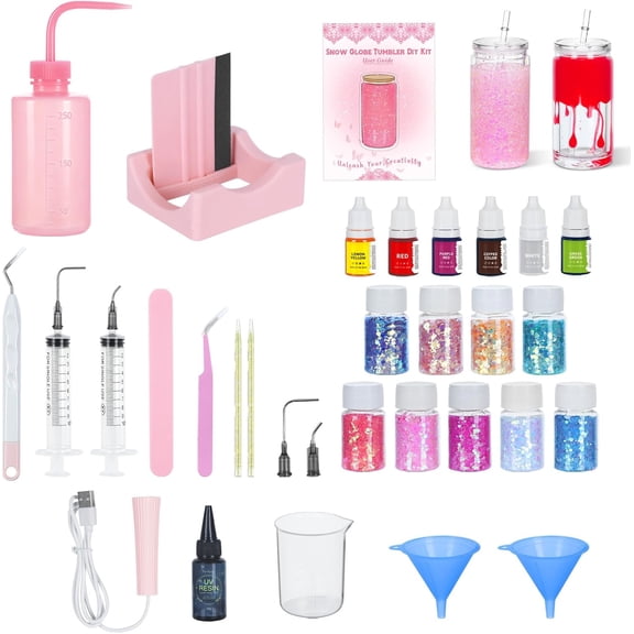 Snow Globe Tumbler Starter Kit DIY Tools, Snow Globe Cup Supplies Craft Too Set, Cups are Not Included
