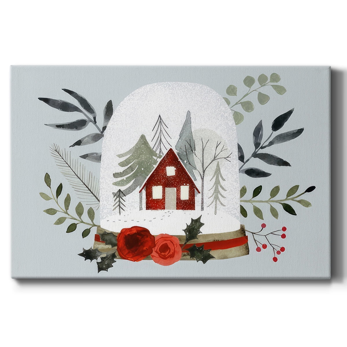 Snow Globe Village Collection A- Gallery Wrapped Canvas
