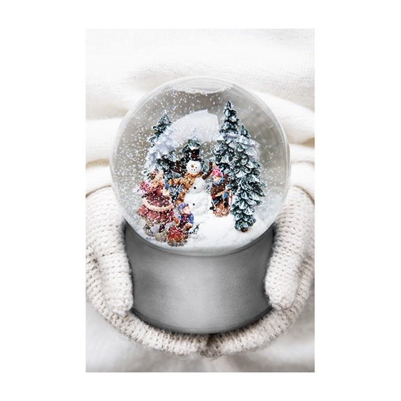 Snow Globe Wall Art, Modern Wall Decor For Living Room Bedroom, 24x36 UNFRAMED