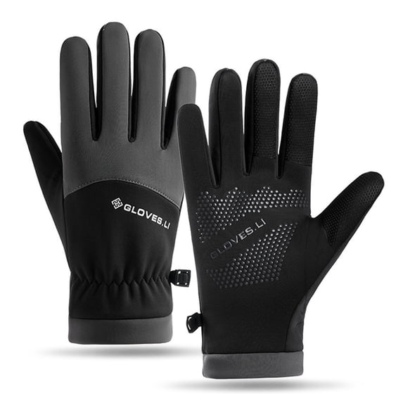 Snow Gloves Cycling Windproof Thermal Riding Mittens Touchscreen Cold Weather Snow Mittens Black One Size