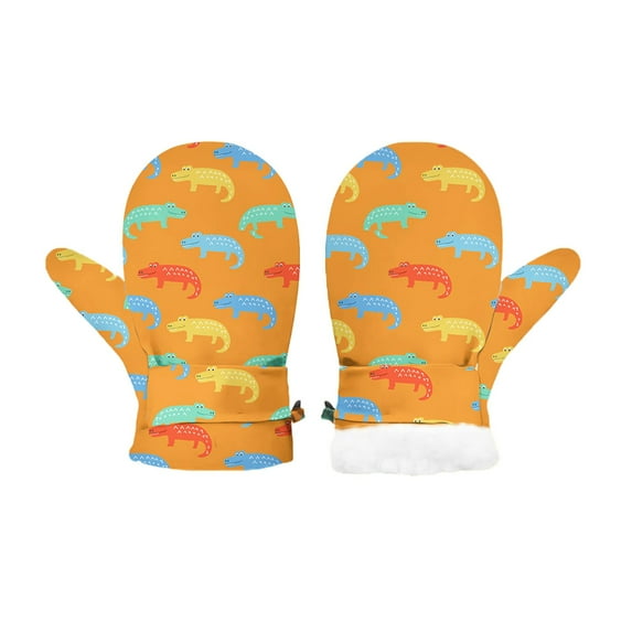 Snow Gloves Kids Warm Lined Boys Waterproof Gloves Outdoor Ski Gloves for Ages 2-3 Years Girls