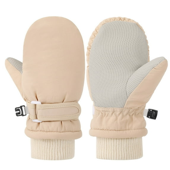 Snow Gloves for Boys Thermal Warm Lined Winter Gloves Waterproof Outdoor Ski Gloves for Ages 2-4 Years Girls