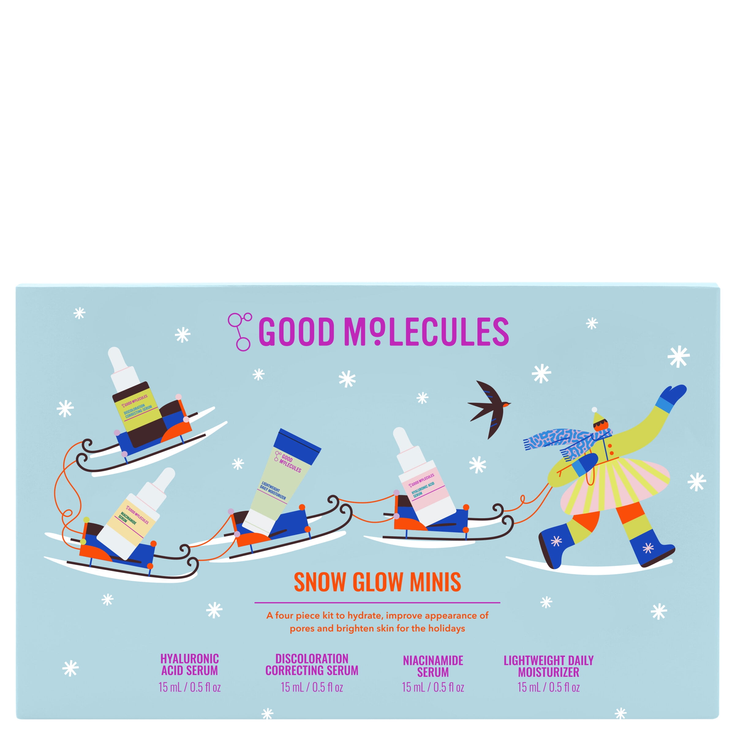 Good Molecules Snow Glow Minis, 4pc Holiday Gift Set