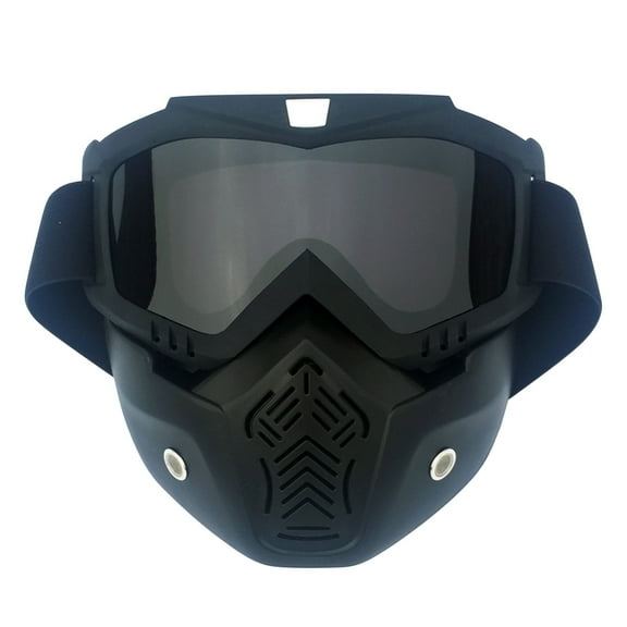 Snow Goggles Motorcycle Helmet Goggles Mask - Outdoor Riding Windproof Ski Mask with Removable Face Cover, Antifog UV Protection Lenses, Adjustable Strap, Helmet Compatible