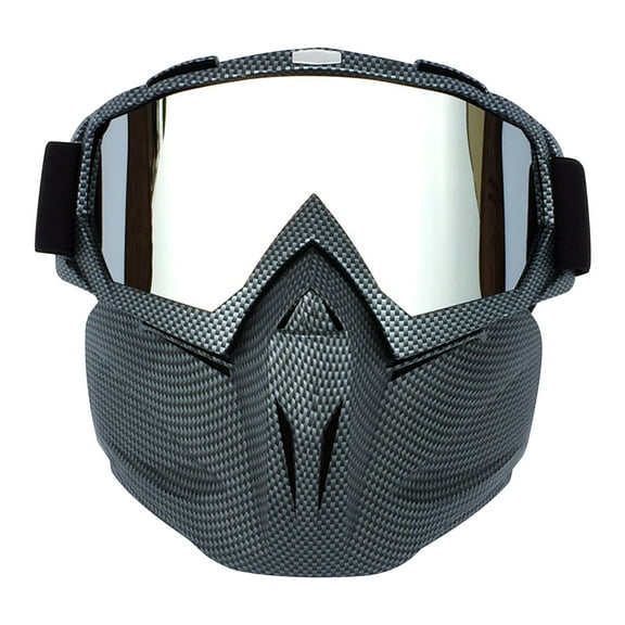 Snow Goggles Motorcycle Helmet Goggles Mask, Windproof Ski Mask with Removable Face Mask, Antifog, UV Protection, Adjustable Straps for Outdoor Riding and Snow Sports