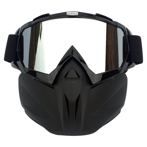 Snow Goggles Motorcycle Helmet Goggles Mask, Windproof Ski Mask with Removable Face Mask, Antifog, Ultraviolet Protection, Adjustable Straps for All-Day Comfort