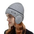 thumbnail image 1 of Snow Hats Slouchy Beanie Hat Toboggan Hats Rib Knit Beanie Knit Chunky Snow Cap Beanie Skull Cap Ribbed Crossed Chunky Cable Knit Winter Running Hat Multicolor One Size, 1 of 5