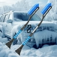 thumbnail image 1 of Snow Ice Scraper under $5! CQCYD 2-in-1 Car Snow Brush and Ice Scraper, Extendable Detachable Snow Removal Tool, PVC Brush with Foam Grip, Winter Windshield Cleaner for SUV Truck, 1 of 7
