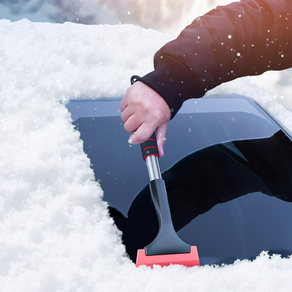 Snow Ice Scrapers for Car Windshield and Window,Ice Scraper for Cars and Small Trucks,Indestructible Ice Scrapers for Car Windshield from Scrape Frost and Ice,Frost Removal Tool with Foam Handle