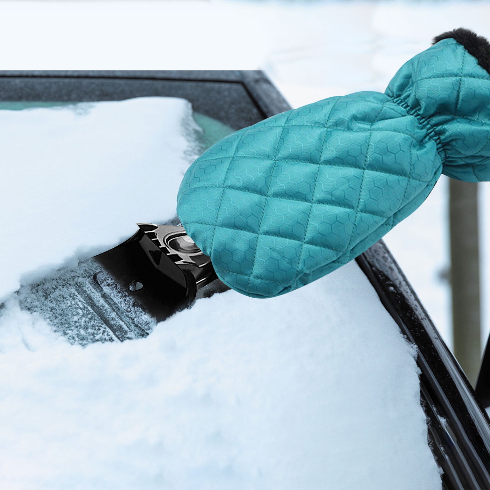 TSLBW 2 Pcs Ice Scraper For Car, Plastic Car Ice Scraper With Glove