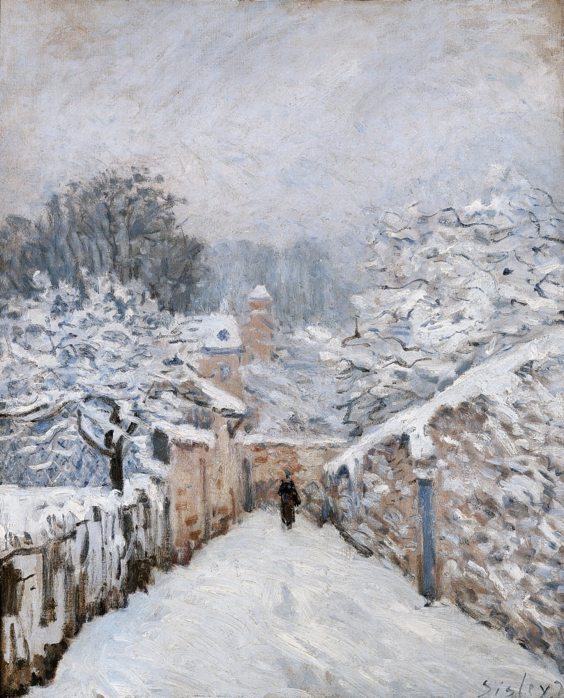 Snow In Louveciennes Canvas Art - (18 x 24)