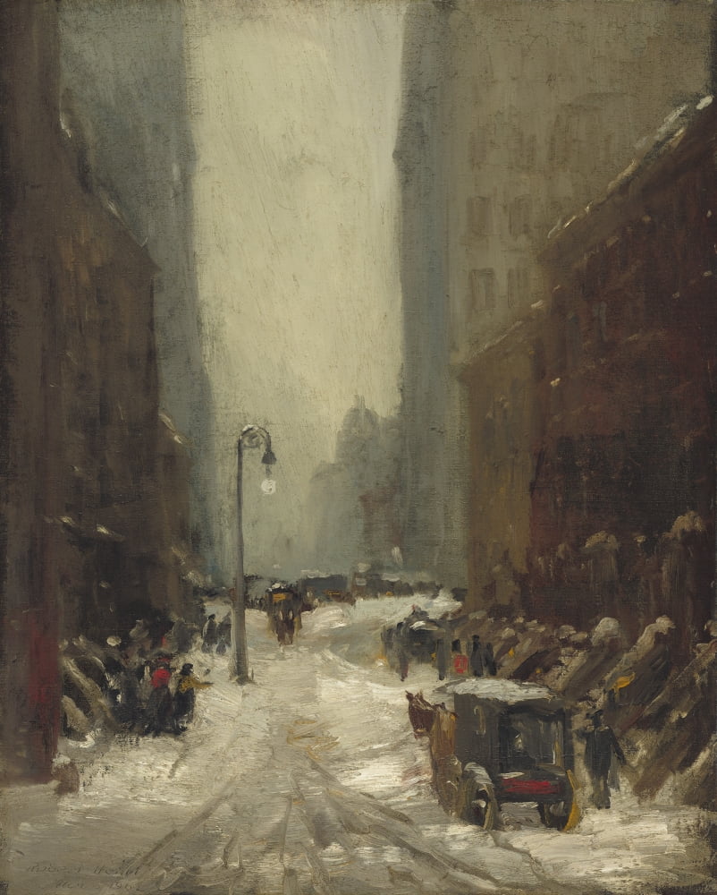 Snow In New York Canvas Art - (18 x 24)