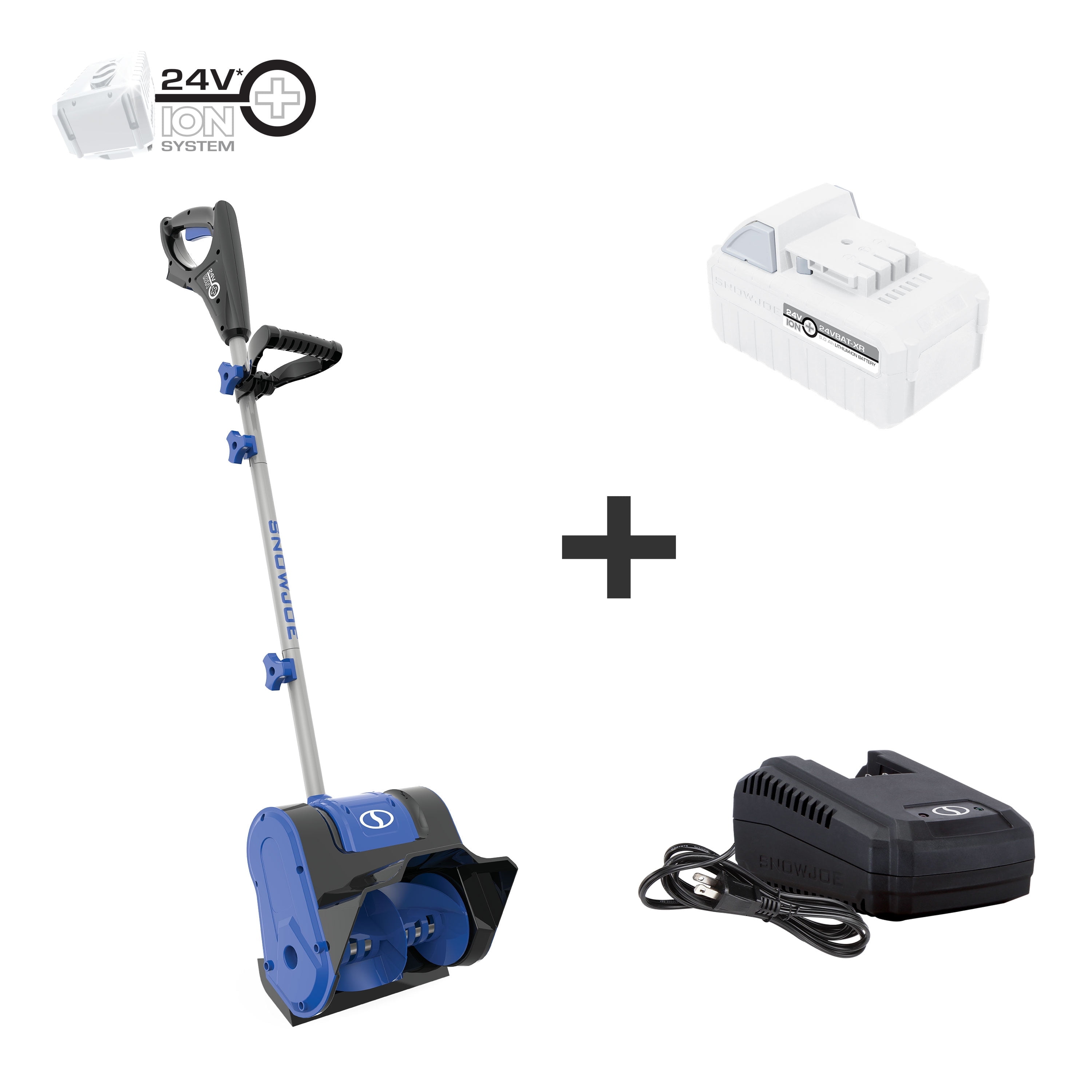 Snow Joe 24V 10 inch Cordless Snow Shovel 5.0 Ah Battery Charger Walmart