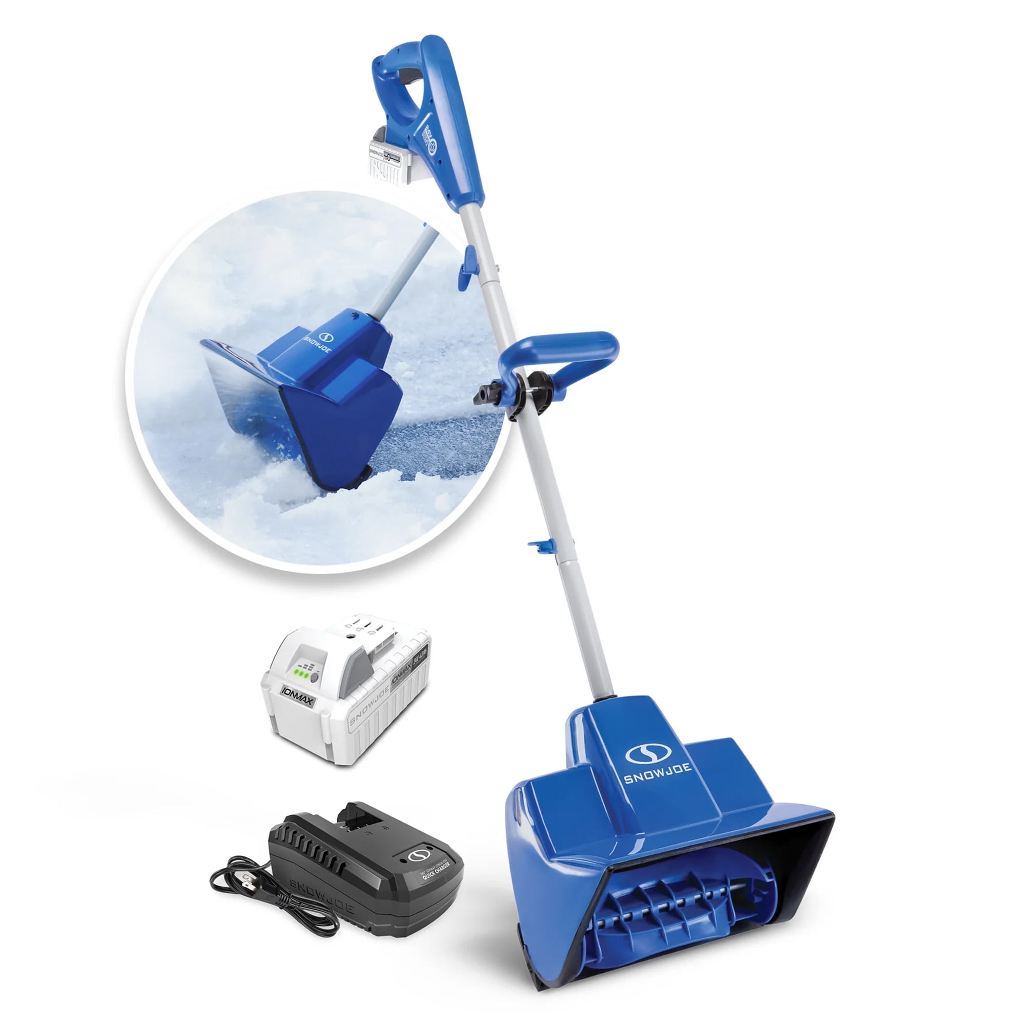 Snow Joe 24V 4Ah Cordless Snow Shovel Kit, Driveway Winter Snow Removal, Blue, 24V-SS11