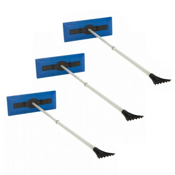 Snow Joe 3 Pack Windshield Ice Scraper, Car Window Snow Removal Broom