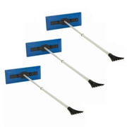 Snow Joe 2-in-1 Car Windshield Ice Scraper & Snow Broom, Extendable 33 52 Pole, 3 pack