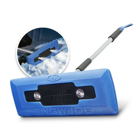 Snow Joe - 4-In-1 Telescoping Snow Broom + Ice Scraper - Blue