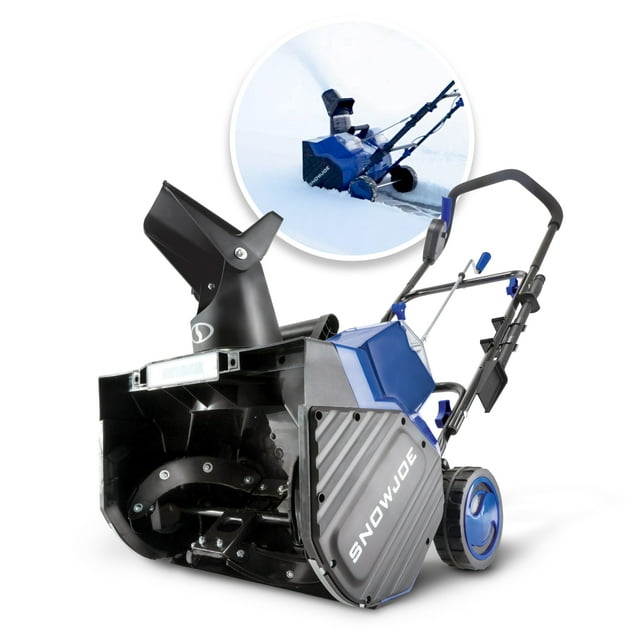 Snow Joe 48V 18-inch Single-Stage Cordless Snow Blower W/ Headlight, Brushless 1200W Motor, 2 x 4.0-Ah Batteries & Charger