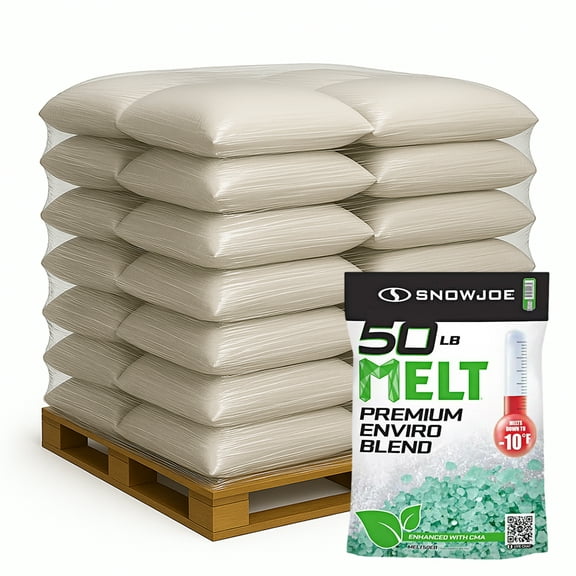 Snow Joe 49 Pack Enviro Blend Ice Snow Melt, Safe for Concrete & Plants, 50 lb, MELT50EB