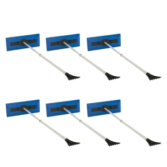 Snow Joe 6 Pack Windshield Ice Scraper, Car Window Snow Removal Broom