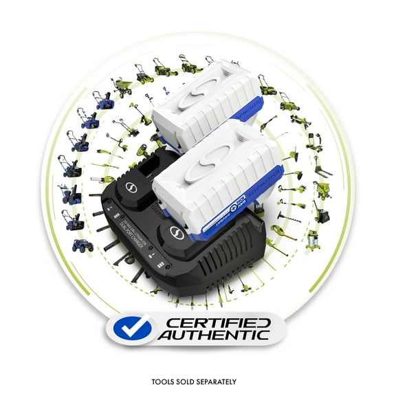 Snow Joe Certified Authentic 24-Volt Starter Kit, 2 x 4.0-Ah Battery & Dual-Port Charger