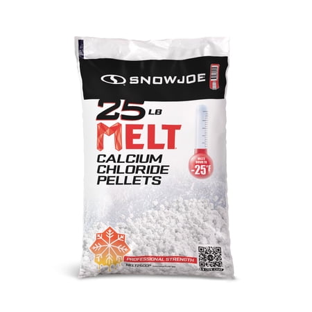 Snow Joe MELT 25 lb Resealable Bag Calcium Chloride Pellets Professional Strength Ice Melter