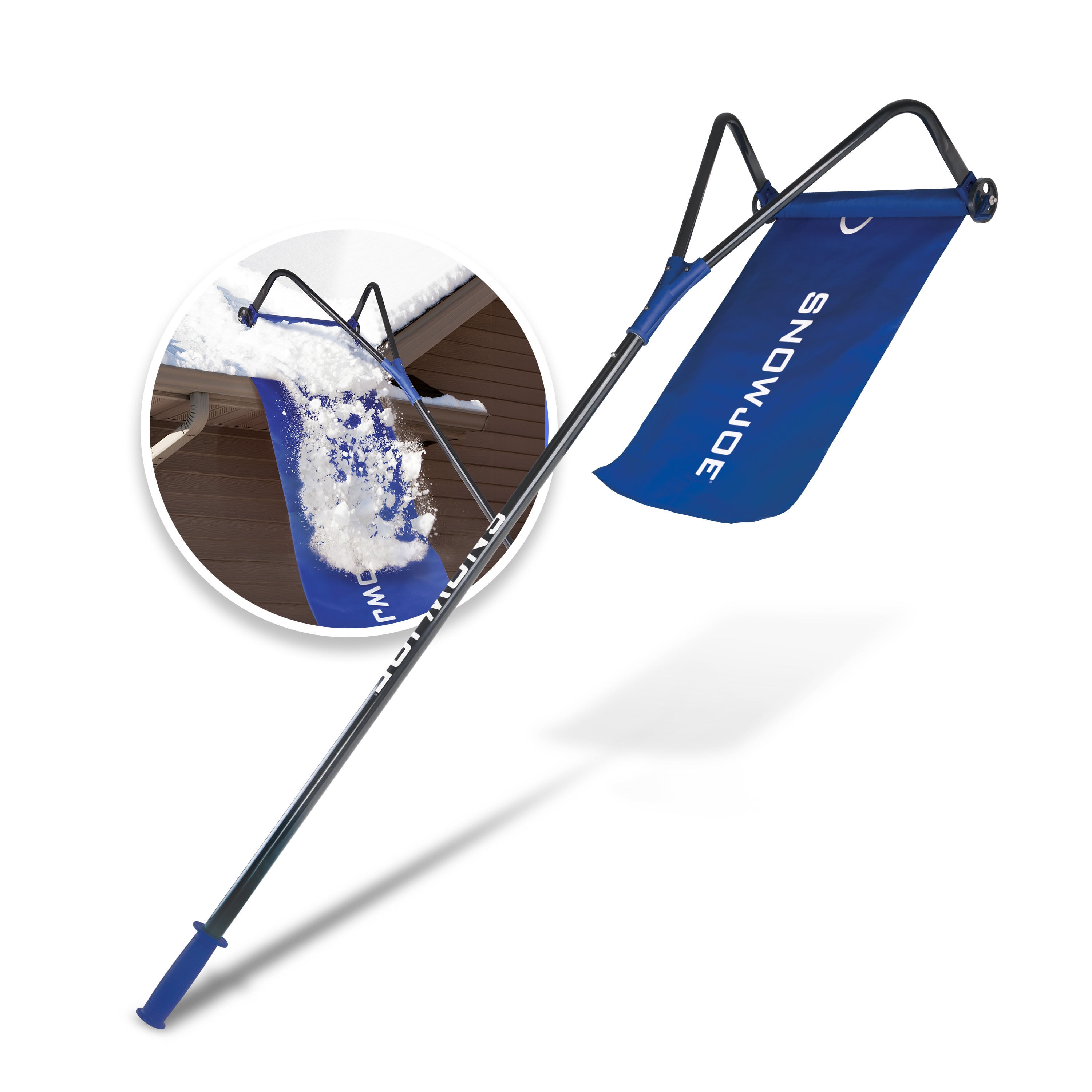 Snow Joe Roof Snow Removal Rake, 28-Foot Max Reach, Adjustable with 20-Foot Slide, Aluminum Handle
