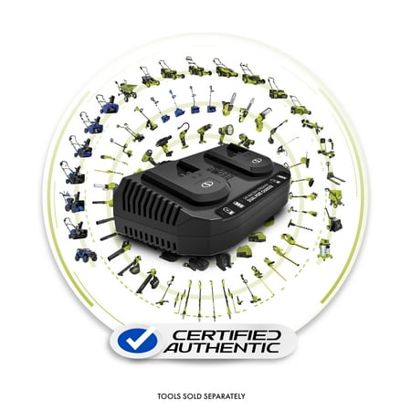 Snow Joe - 24V iON+ Dual Port Quick Charge Docking Station - Black