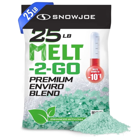 Snow Joe Melt Premium Enviro Blend Ice & Snow Deicer, Pet-Friendly for Driveways, AZ-25-EB