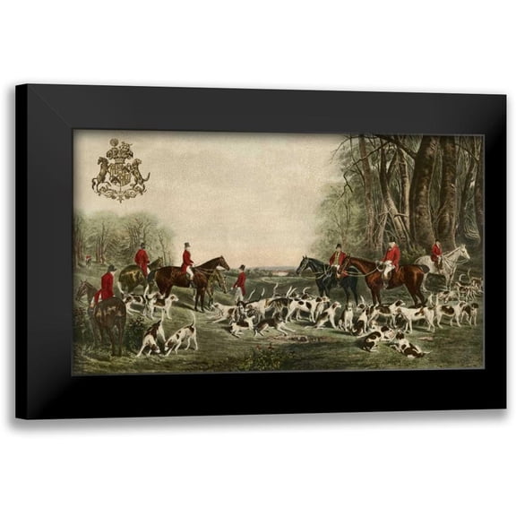 Snow, John 24x16 Black Modern Framed Museum Art Print Titled - The Meet at Blagdon