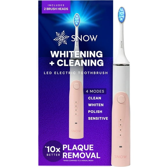 Snow LED Electric Toothbrush Gen 2 - Rechargeable Electronic Brush for Adults - Sonic Technology w/LED Light Whitening & Cleaning Powered w/Sonic Technology for Oral Routine Coastal Sunset Pink Gen2
